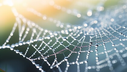 A detailed spider web in close-up