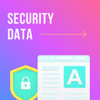 Data security internet browser protection social media post 3d realistic design template vector
