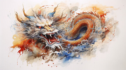 Wall Mural - dragon illustration Generative AI