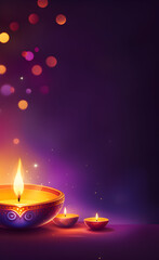 Sticker - Illustration of diwali background with copy space.