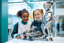 Technology School Robot Children Science Project Creativity Education Lesson Classroom Class Girl Innovation