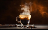 cup of coffee with smoke