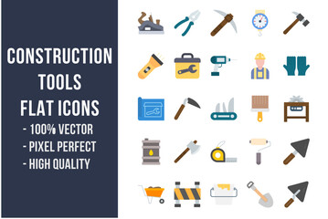 Wall Mural - Construction Tools Flat Icons