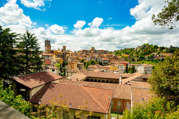 Poster - Bergamo, Italy. City view on a cloudy day.	