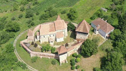 Wall Mural - The fortified church of Alma Vii in Romania