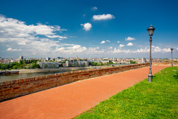 Wall Mural - Novi Sad old city and fortress view, Serbia	