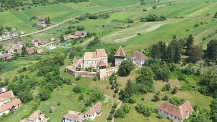 Wall Mural - The fortified church of Alma Vii in Romania