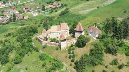 Wall Mural - The fortified church of Alma Vii in Romania