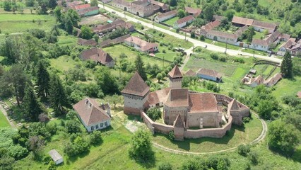 Wall Mural - The fortified church of Alma Vii in Romania