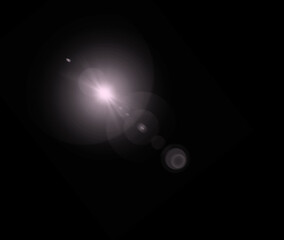 Wall Mural - light, flare and white glow on black background for sparkle, glitter and abstract design. fantasy, c
