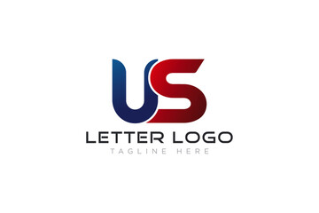 Wall Mural - US letter logo. us icon design