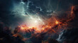 © STOCK-AI - Breathtaking fantasy scene featuring a vibrant and ethereal nebula.