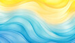 Abstract wave blue yellow texture background for copy space text. Blue golden happy sunny sky and ocean cartoon pattern wave for pool party or ocean beach travel. Web mobile banner wavy lines backdrop