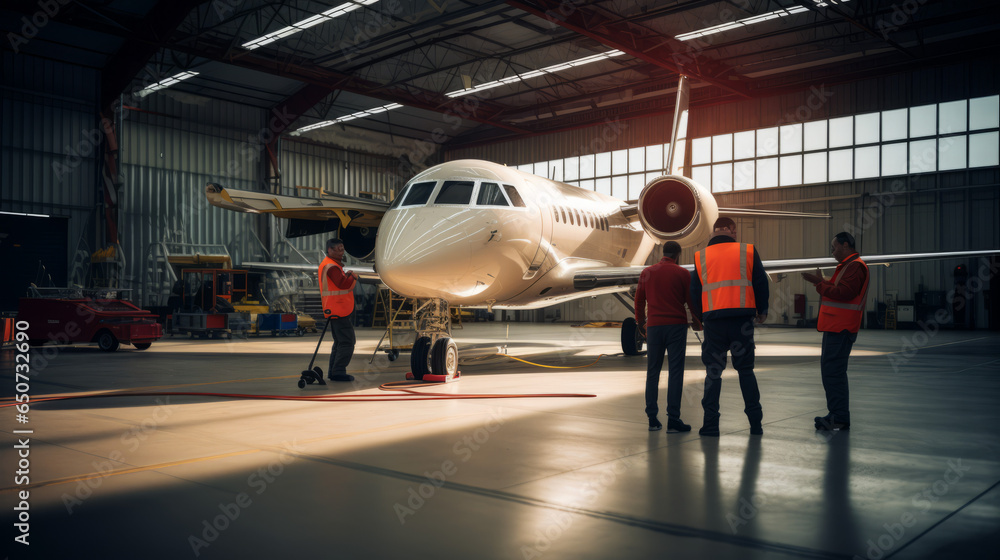 Aircraft mechanics, private jet, examination, aviation, maintenance ...