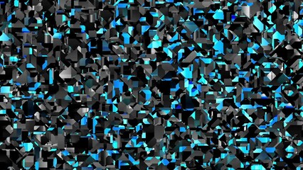 Canvas Print - Blue and grey design metal element changing. Abstract background animation