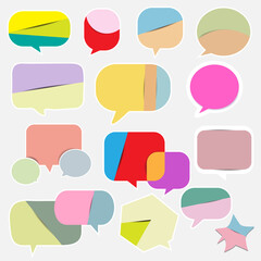 Wall Mural - Set of collection of speech placards