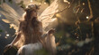 Fairy with wings in forrest