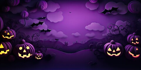 Wall Mural - scary colorful halloween background Generative AI