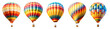 © Mrs__DoubleF - a group of colorful hot air balloons isolated on transparent background