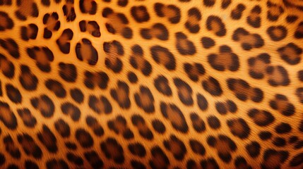 Close-up of leopard fur print background. Animal skin backdrop for fashion, textile, print, banner