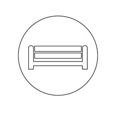 Canvas Print - bench icon in outline style