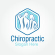 chiropractic logo design vector template, spine logo, physiotherapy logo design