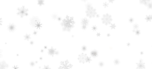 Canvas Print - Snowflake Symphony: Magnificent 3D Illustration Showcasing Falling Holiday Snowflakes in Harmony