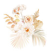 © lavendertime - Gold, rust, beige, white flowers, rose, dahlia, magnolia, hydrangea flower, pampas grass, fern, dried palm leaves