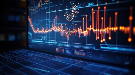 Illustrate the process of analyzing vast amounts of  data with visuals of data streams, algorithms