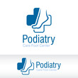 podiatry logo design vector icon symbol template