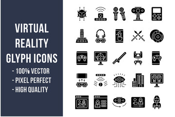 Virtual Reality Glyph Icons