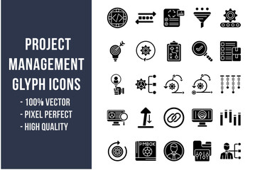 Sticker - Project Management Glyph Icons