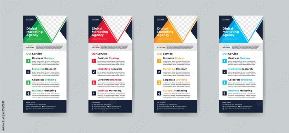 Creative Modern Corporate DL Flyer Design. DL Flyer design. Pink ...