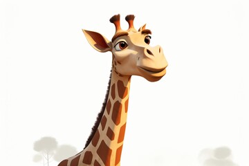 Wall Mural - Cartoon illustration of a giraffe