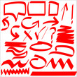 © olianat - Hand drawn highlighter marker's set.