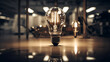 A light bulb on a table, illuminating creativity and innovation