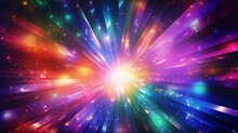 An Abstract Background With Colorful Lights And Stars