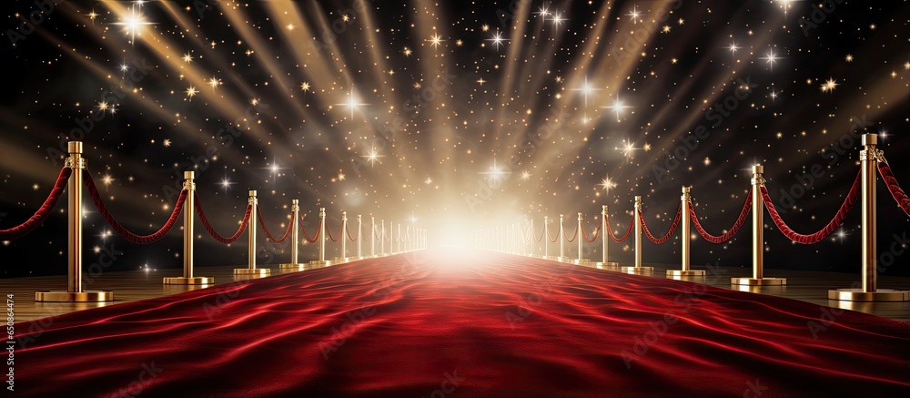 Red carpet entrance at Hollywood film festival with famous stars Stock ...