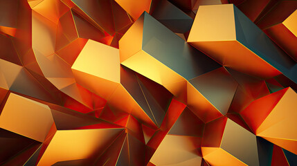 Wall Mural - abstract orange background with cubes