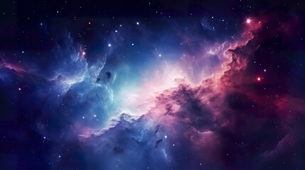 vibrant cosmic nebula with stars in the night sky, embodying the wonders of space, astronomy, and th