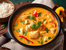 Brazilian Food Moqueca Baiana Of Fish And Bell Peppers In, Generative Ai