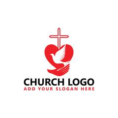 Wall Mural - bible holy church logo design vector