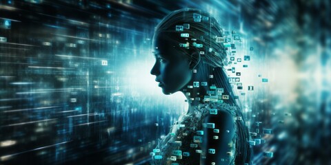 Aufkleber - Digital Encoding: A Major Advancement in Data Processing and Security, Leading the Way in Technological Innovation, Encryption, and Cybersecurity to Safeguard Information in the Digital Age