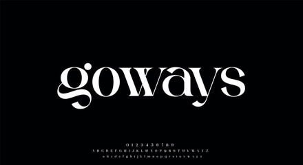 Wall Mural - Goways Sports minimal tech font letter set. Luxury vector typeface for company. Modern gaming fonts logo design.