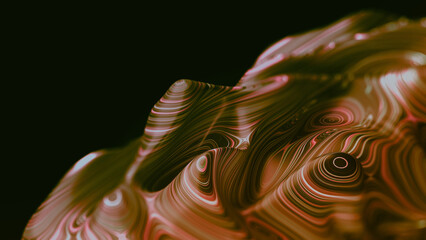 Aufkleber - 3D illustration for brochures, leaflets, magazines, business cards, banners and websites. Abstract waving technology. Abstract waves, moving rays, particle flow, hi-tech and big data style background