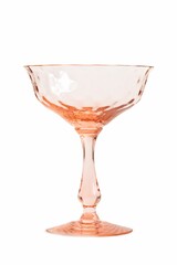 Sticker - vintage pink cocktail glass with a white background