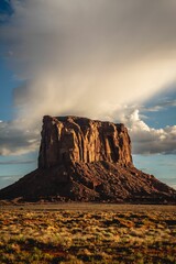 Poster - Stunning view of Monument Hill at sunset, located in Monument Valley.