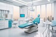 A hypermodern treatment room for dentistry.
