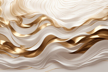 3d white gold waves wallpaper