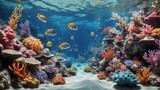 Fototapeta  - coral reef with fish
